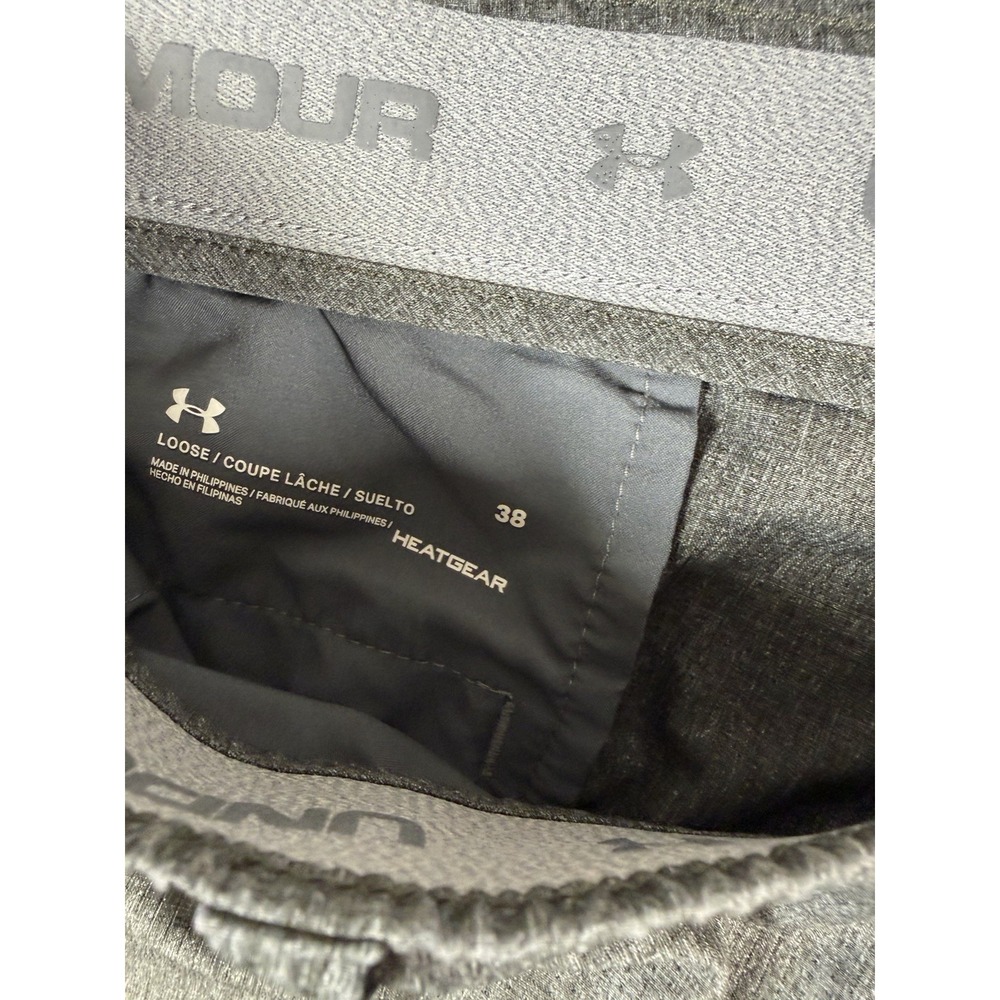 Lot of 2 Under Armour Golf Shorts Men's 38 Gray & Blue Vented Stretch 9" Inseam - Picture 5 of 9